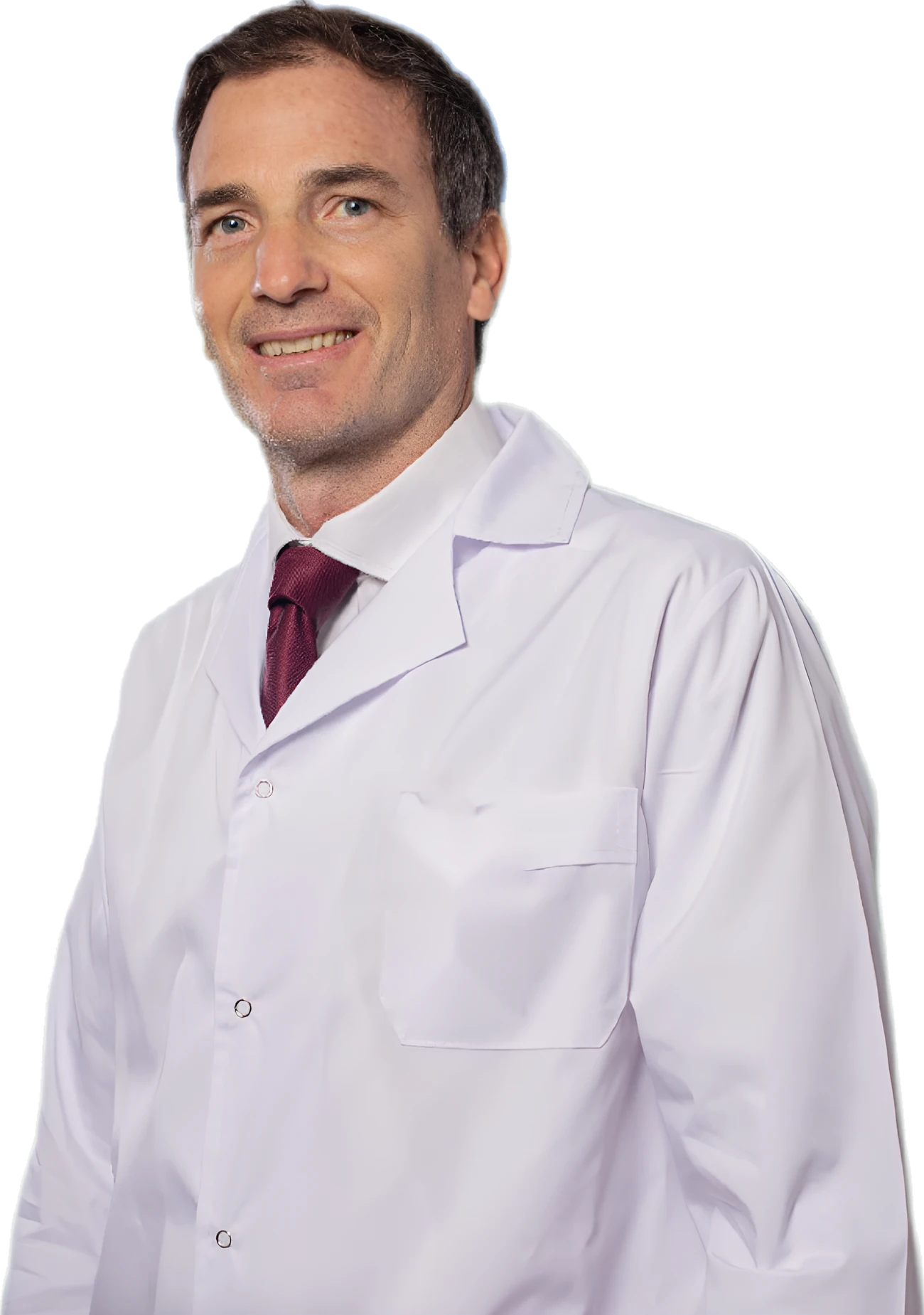 Retrato del Dr. Leandro Pierini con ambo blanco